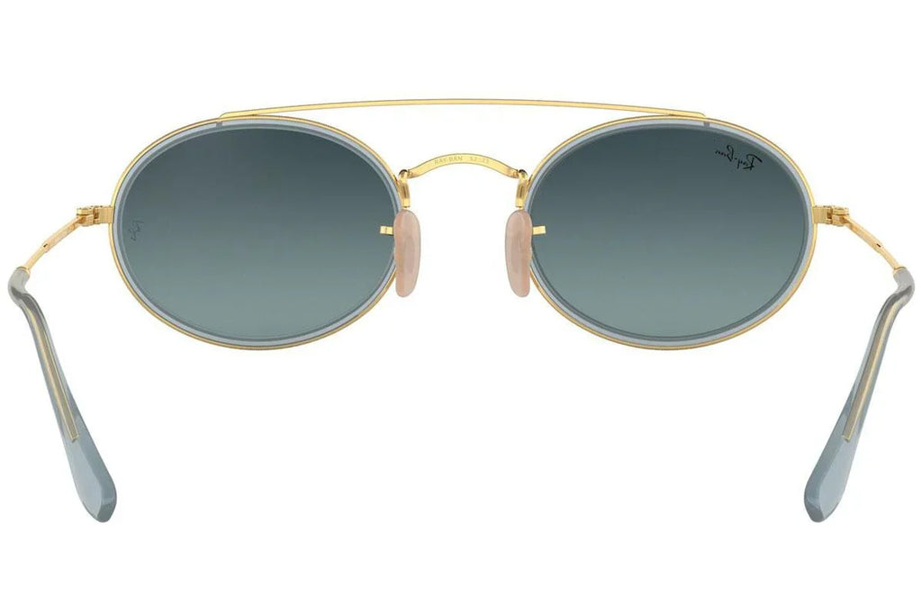 Ray-Ban Oval Double Bridge RB3847N 91233M 52mm – Gold Blue Gradient