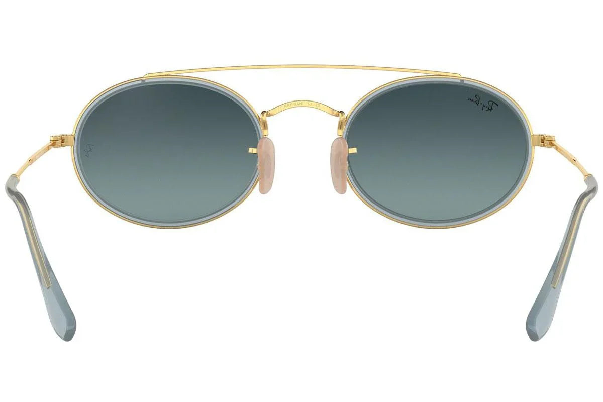 Ray-Ban Oval Double Bridge RB3847N 91233M 52mm – Gold Blue Gradient